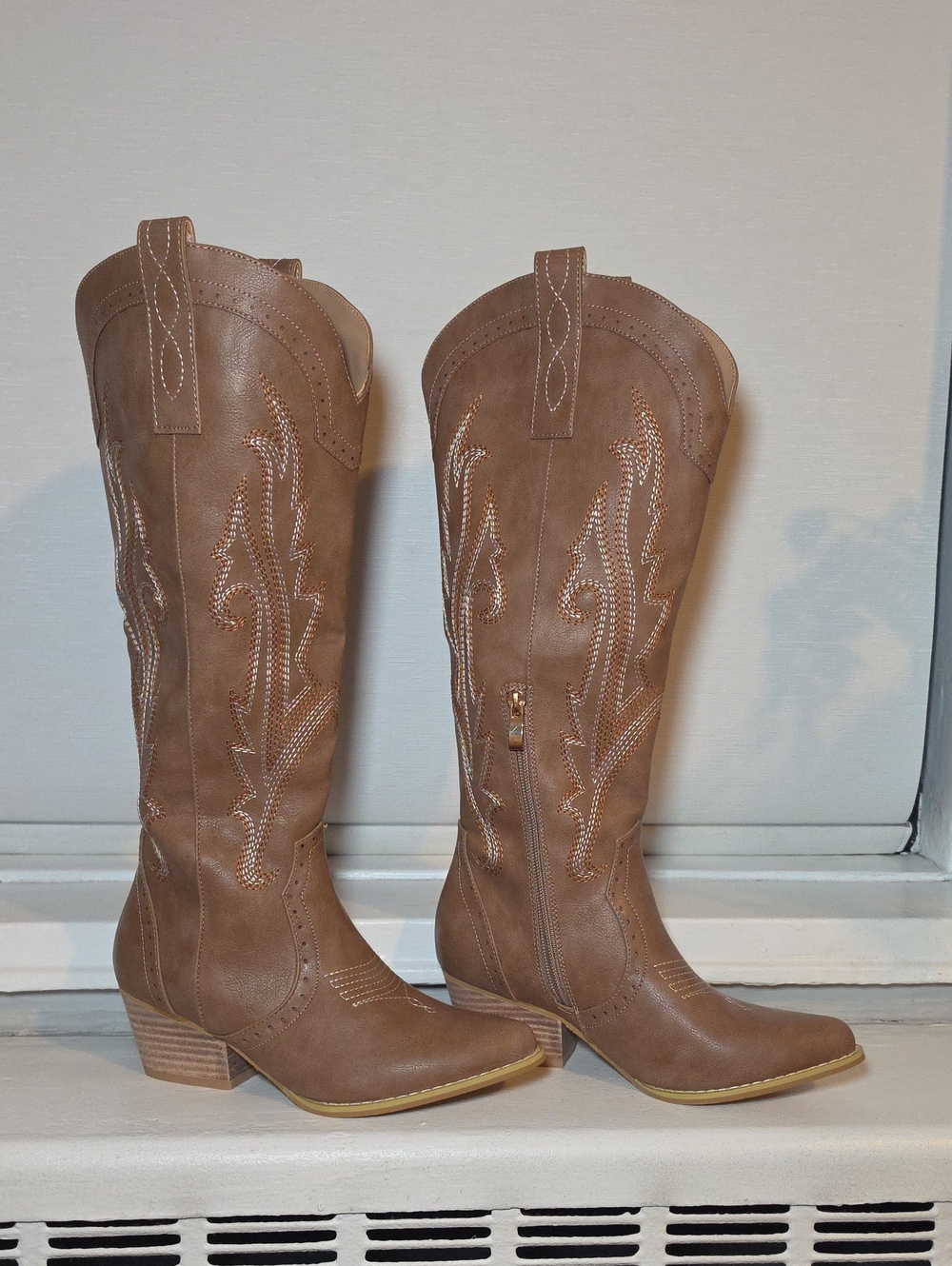 Brown Western Knee-High Women's Boots